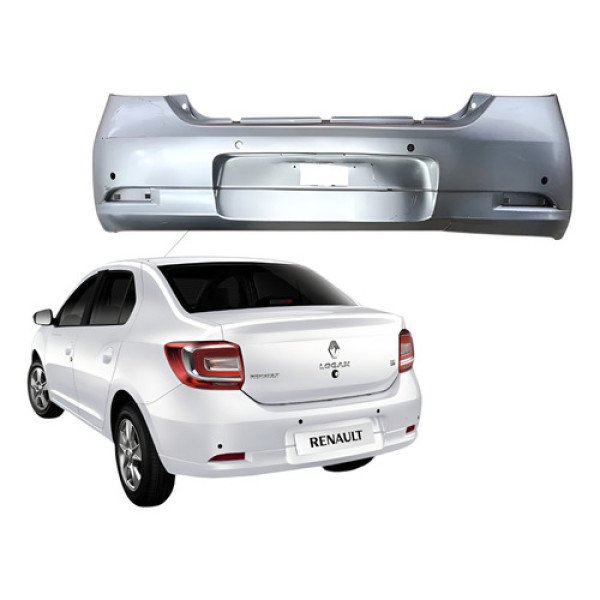 Parachoque Traseiro Renault Logan 2014 2019 C/detalhe