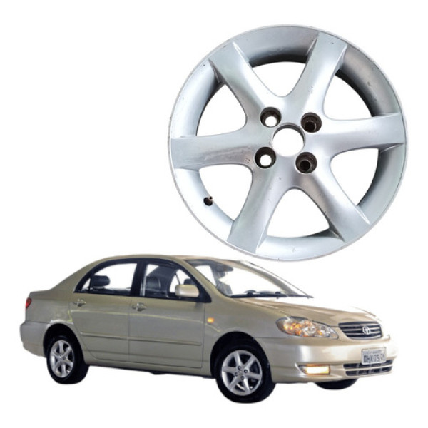 Roda Avulsa Aro 15 4x100 Toyota Corolla 2008 P/reforma Cinza