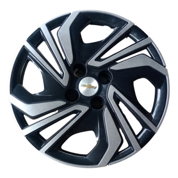 Calota Aro 15 Gm Onix 22 Á 24  Preto E Prata