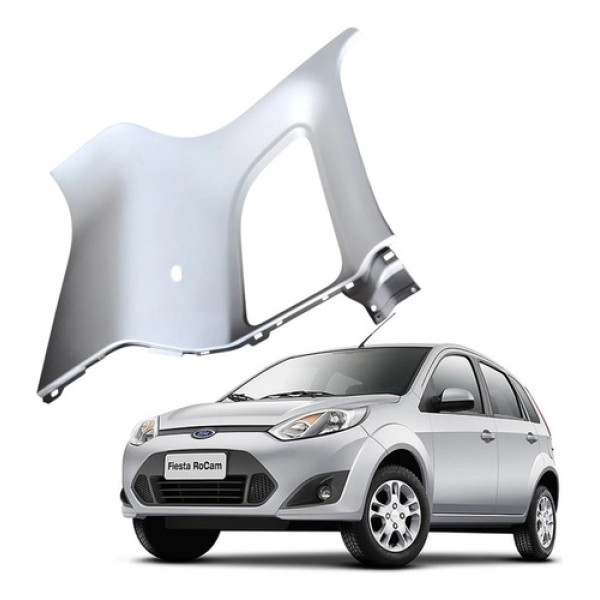 Acabamento Coluna Traseira Esquerda Ford Fiesta 2003 2013 Cinza Claro