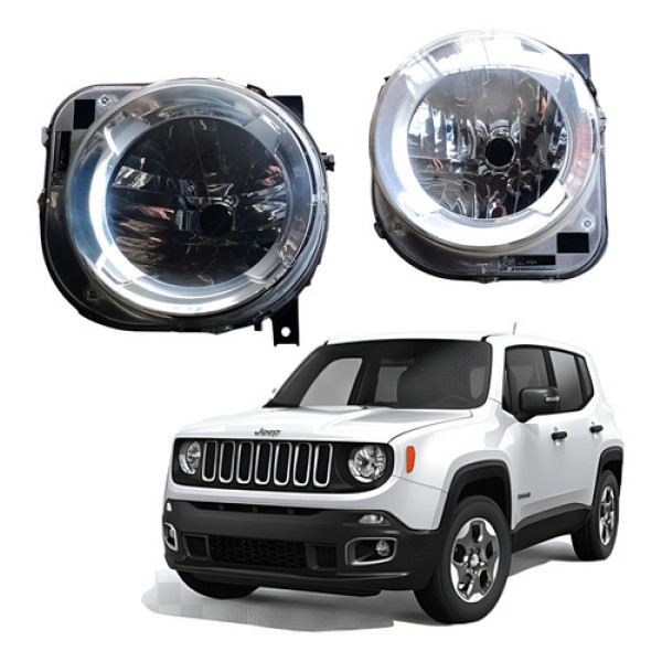 Par Farol Jeep Renegade 2016 2021 Ambos Lados