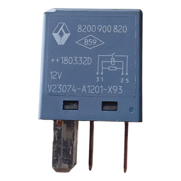 Rele Auxiliar Ar Condicionado 12v Renault Logan 2008 2015