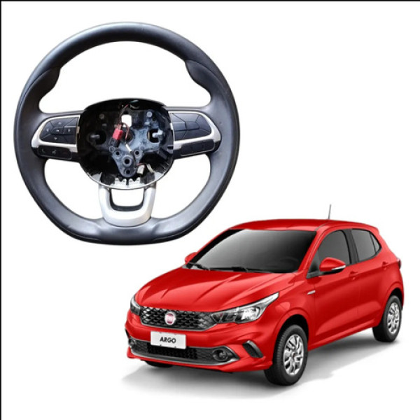 Volante Direção C/comandos Fiat Argo Cronos 2018 2023 Preto