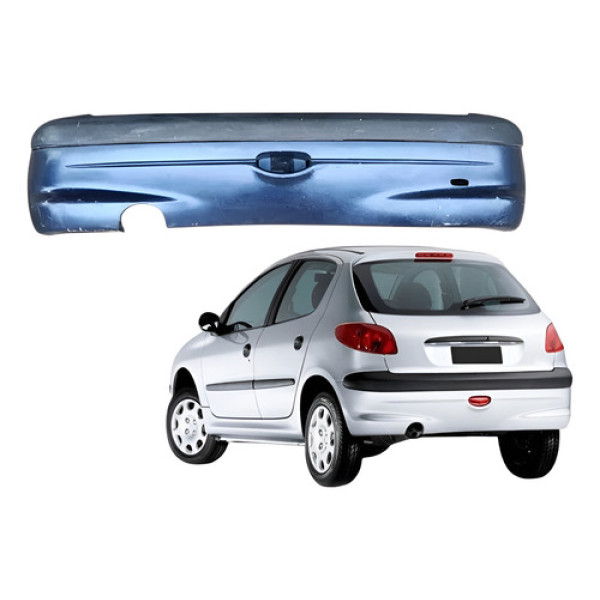 Parachoque Traseiro Peugeot 206 Selection 2003 2004 Azul