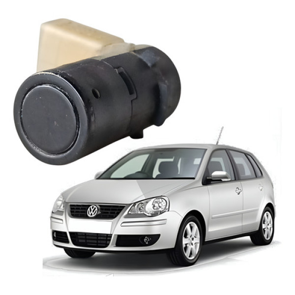 Sensor Estacionamento Traseiro Vw Polo 2006 2013 7h0919275c Preto