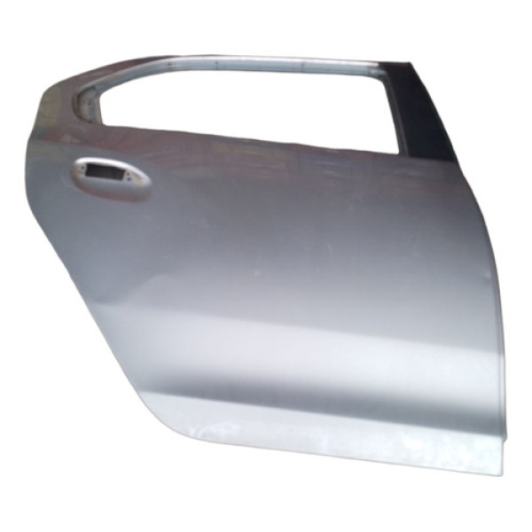 Porta Traseira Direita Renault Sandero  2015 2016 Detalhe Traseira Esquerdo Prata