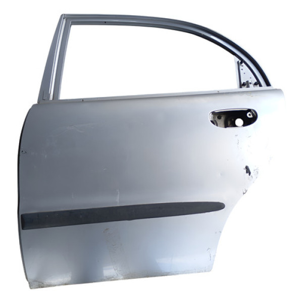 Porta Traseira Esquerda Daewoo Lanos 1997 2001 Traseira Esquerda Prateado