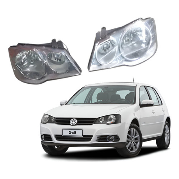 Par Farol Cromado Vw Golf Sportline 2008 2013 1je941015e Ambos Lados