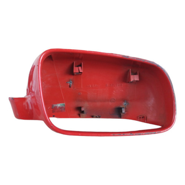 Acabamento Capa Retrovisor Direito Vermelho Vw Gol Saveiro Vermelho