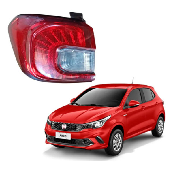 Lanterna Traseira Esquerda Fiat Argo 2017 2024 Esquerdo/motorista Vermelha