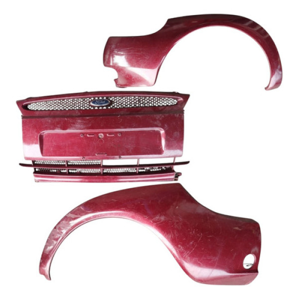 Kit Parachoque Dianteiro Ford Ka 2002 2007 C/detalhe Bordô