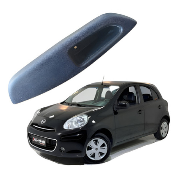 Puxador Porta Traseiro Direito Nissan March 2013 Preto