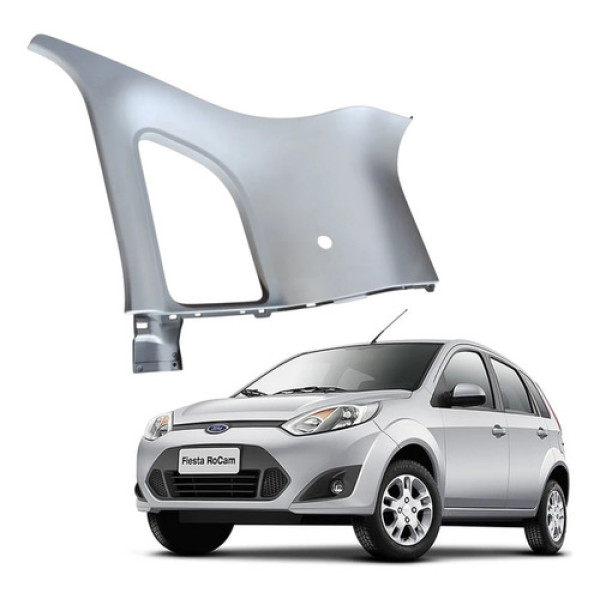 Acabamento Coluna Traseira Direita Ford Fiesta 2003 2013 Cinza Claro