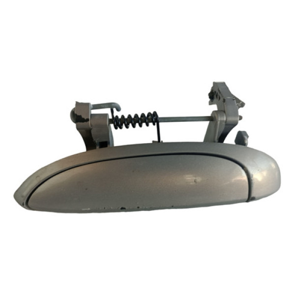 Maçaneta Externa Esquerdo Dianteiro Renault Clio 1999 A 2016 Prata Dianteira