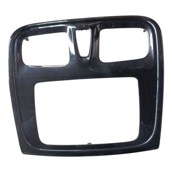 Moldura Central Black Piano Renault Sandero Logan 2017 2024