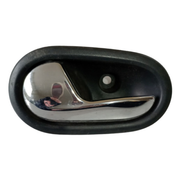 Maçaneta Interna Esquerda Renault Sandero Logan  Preto/prateado Dianteira