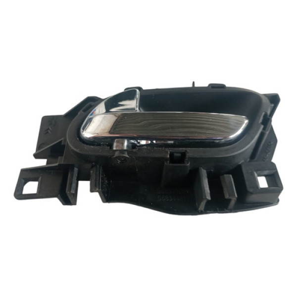 Maçaneta Interna Dianteira Esquerdo Citroen C3 2012 A 2016 Preto Dianteira