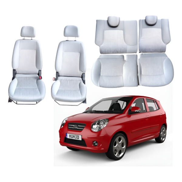 Jogo Banco Kia Picanto 2006 2011 Cinza Claro