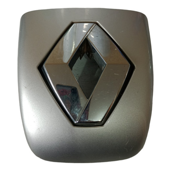 Emblema Tampa Traseir Renault Clio Hatch 05/12  Prata