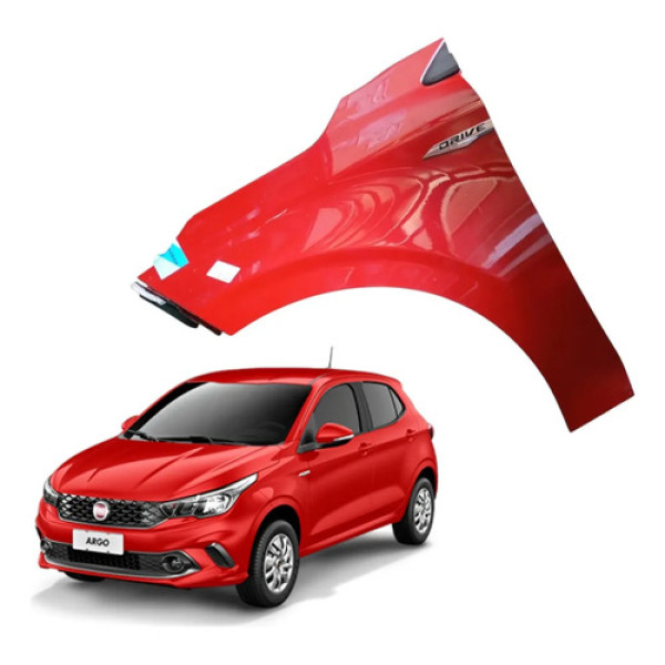 Paralama Esquerdo Vermelho Fiat Argo 2016 2023 52045497