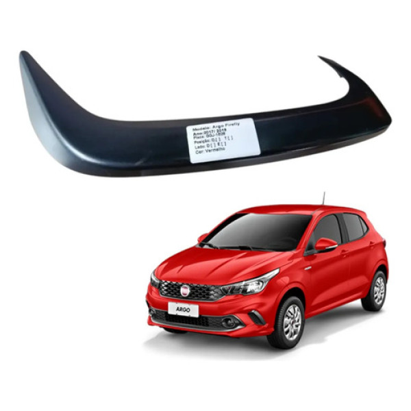 Acabamento Puxador Porta Dianteira Esquerda Fiat Argo 2018 Preto