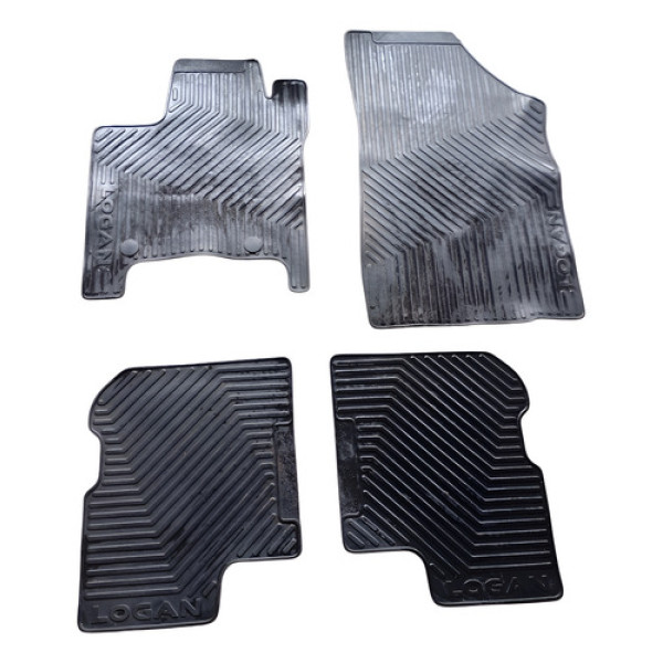 Jogo Kit Tapete Renault Logan 2017 2023 Detalhe Preto