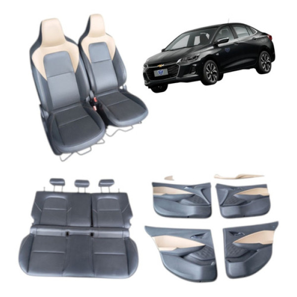 Jogo Forro Porta Banco Gm Onix Turbo Premier 2020 2025