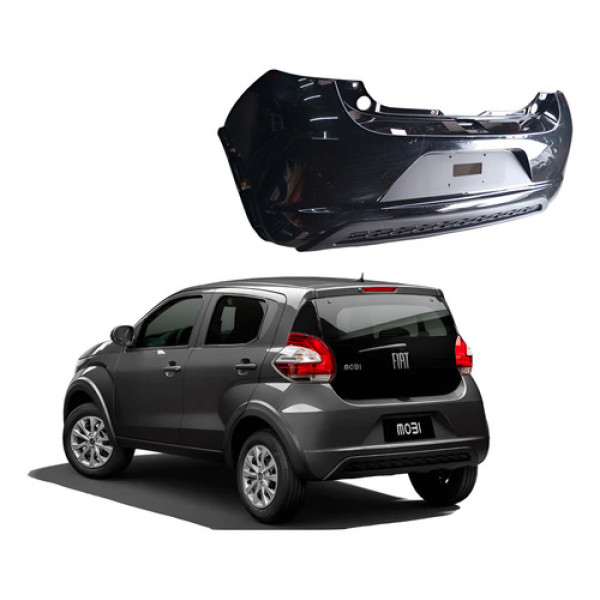 Parachoque Traseiro Preto Fiat Mobi Trekking 2020 2022