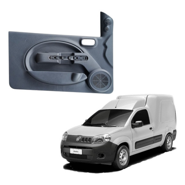 Forro Porta Esquerdo Fiat Fiorino Uno 2portas 2015 2022 Cinza
