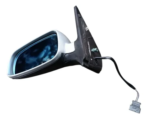 Retrovisor Lente Azul Esquerdo Vw Golf 1997 2001 Detalhe